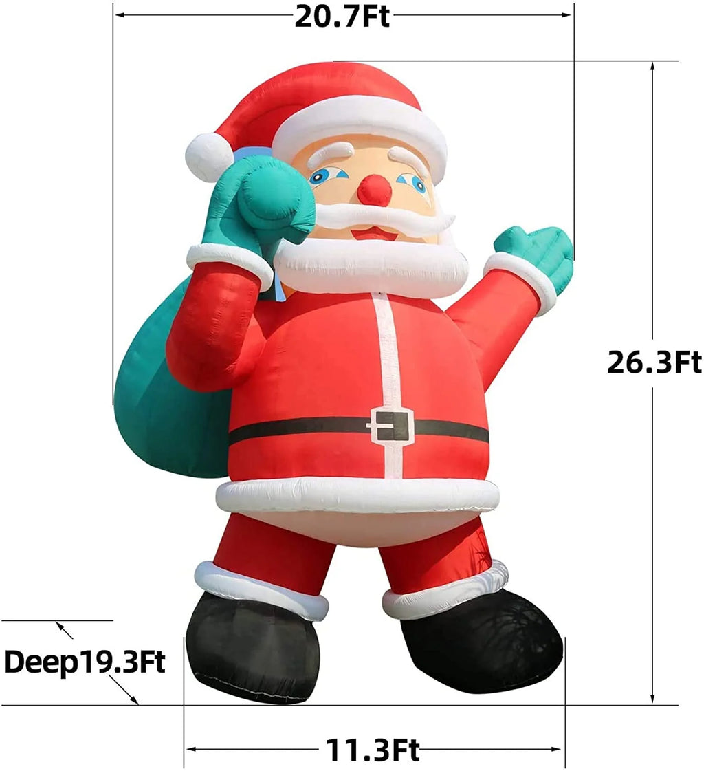 Giant Yard Inflatable Santa Claus with Blower 26' T684