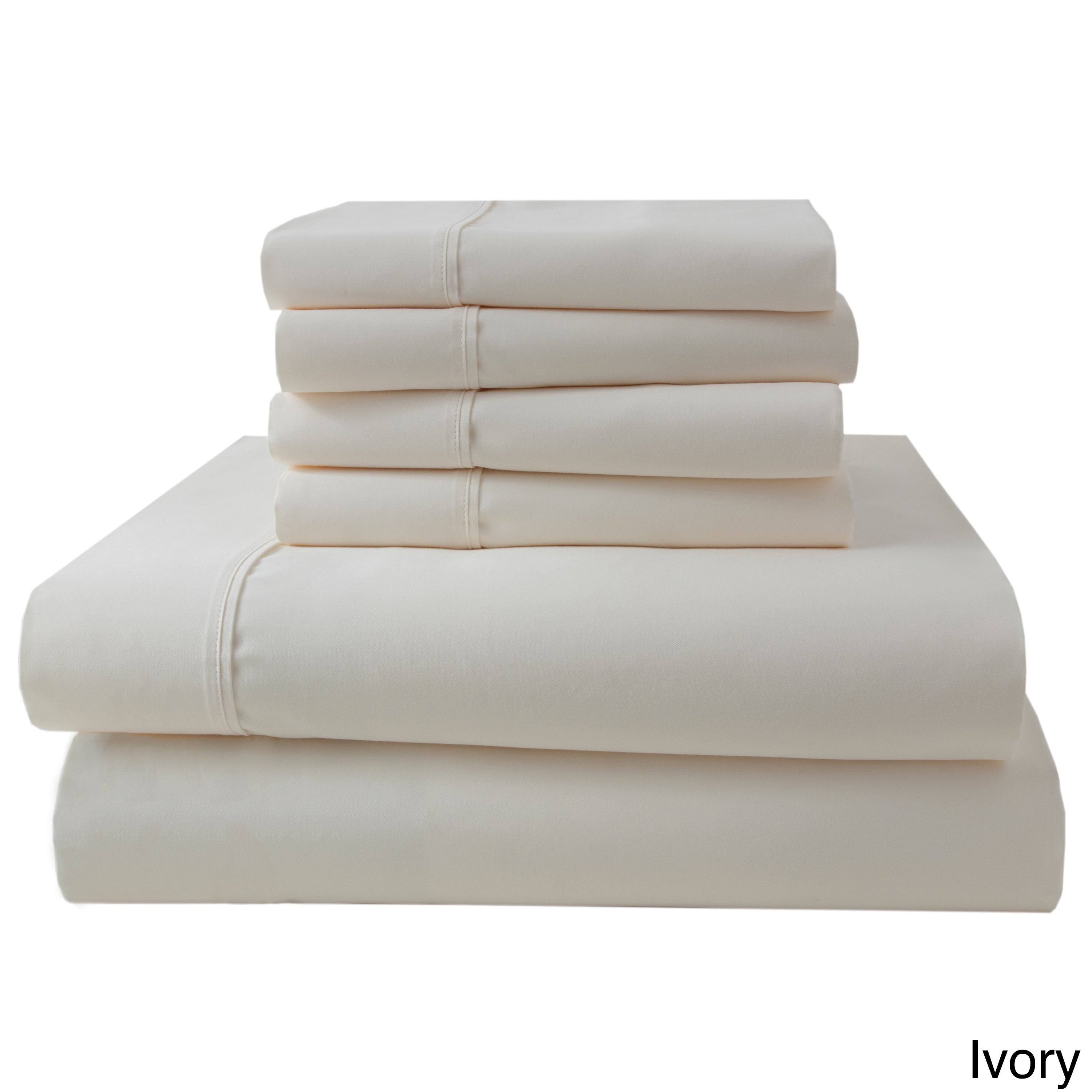California King Ivory Sheet Set D910