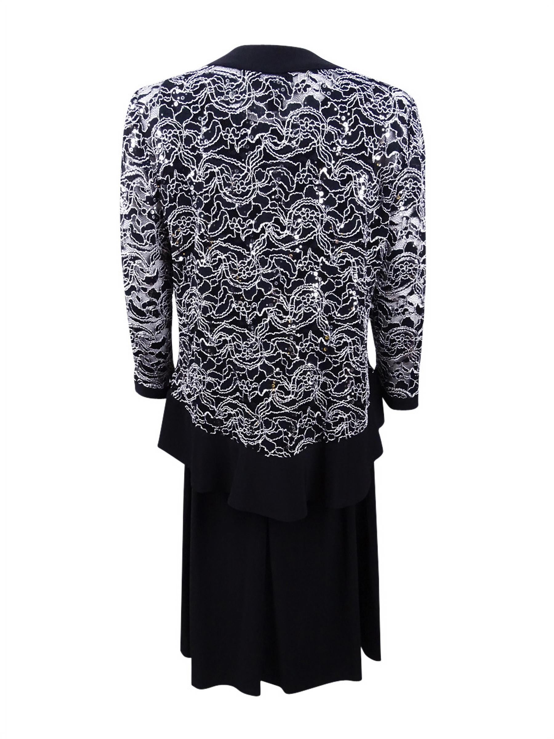 Lace Jacket Dress (10, Black/White) X911741