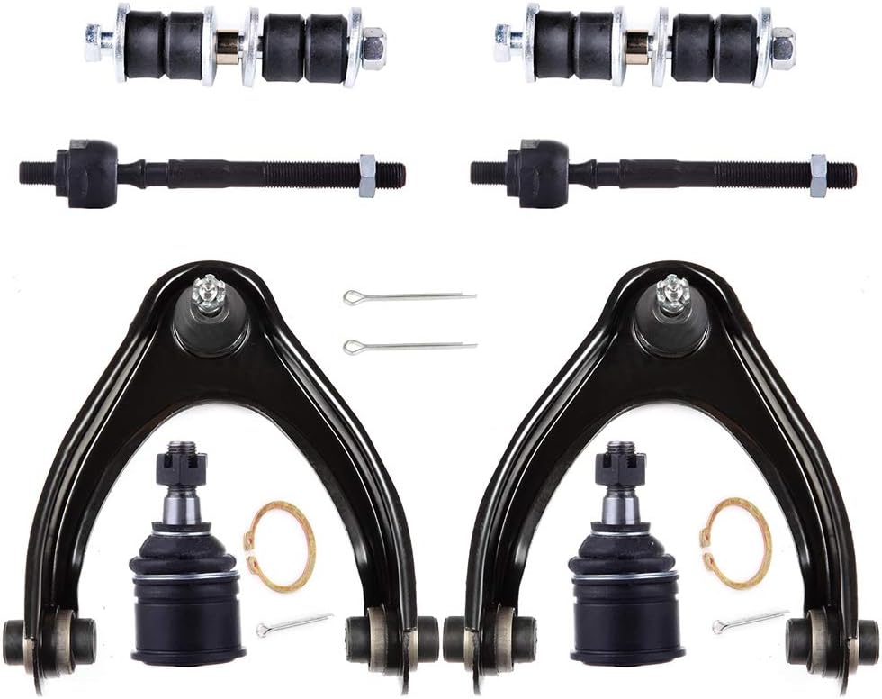 8pc Front Suspension Kit Upper Control Arm with Ball Joint Lower Ball Joint Inner Rod End Sway Bar Link Y901253