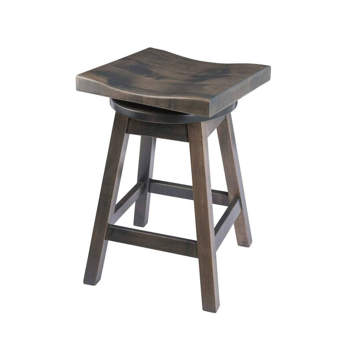 Maple Wood Cappuccino Swivel Bar Stool V664