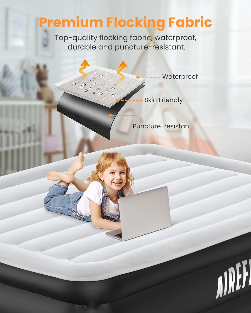 Full Size Air Mattress with Built-in Pump K988797