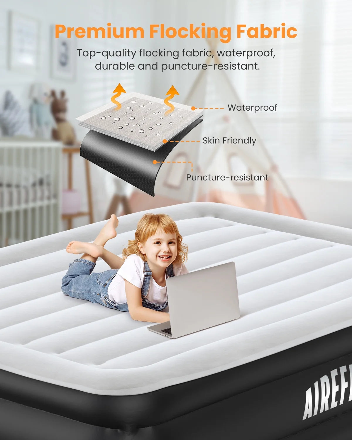 Full Size Air Mattress with Built-in Pump K988797