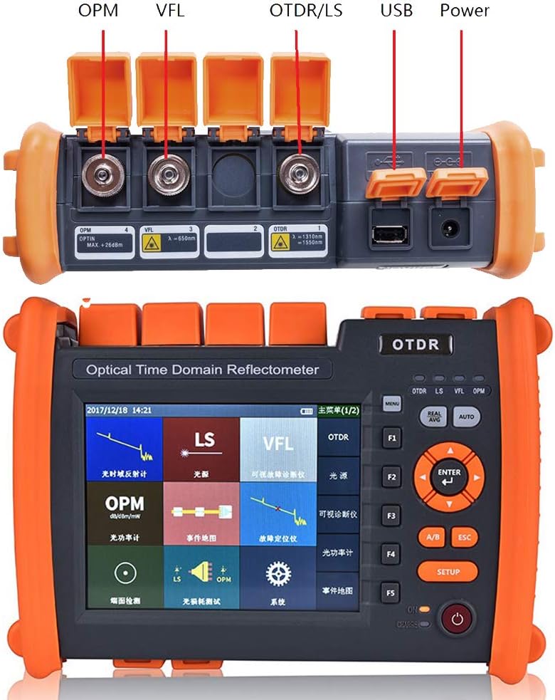 Optical Time Domain Reflectometer 1310/1550nm 32/30dB SM OTDR Tester with VFL OPM OLS Function X21184