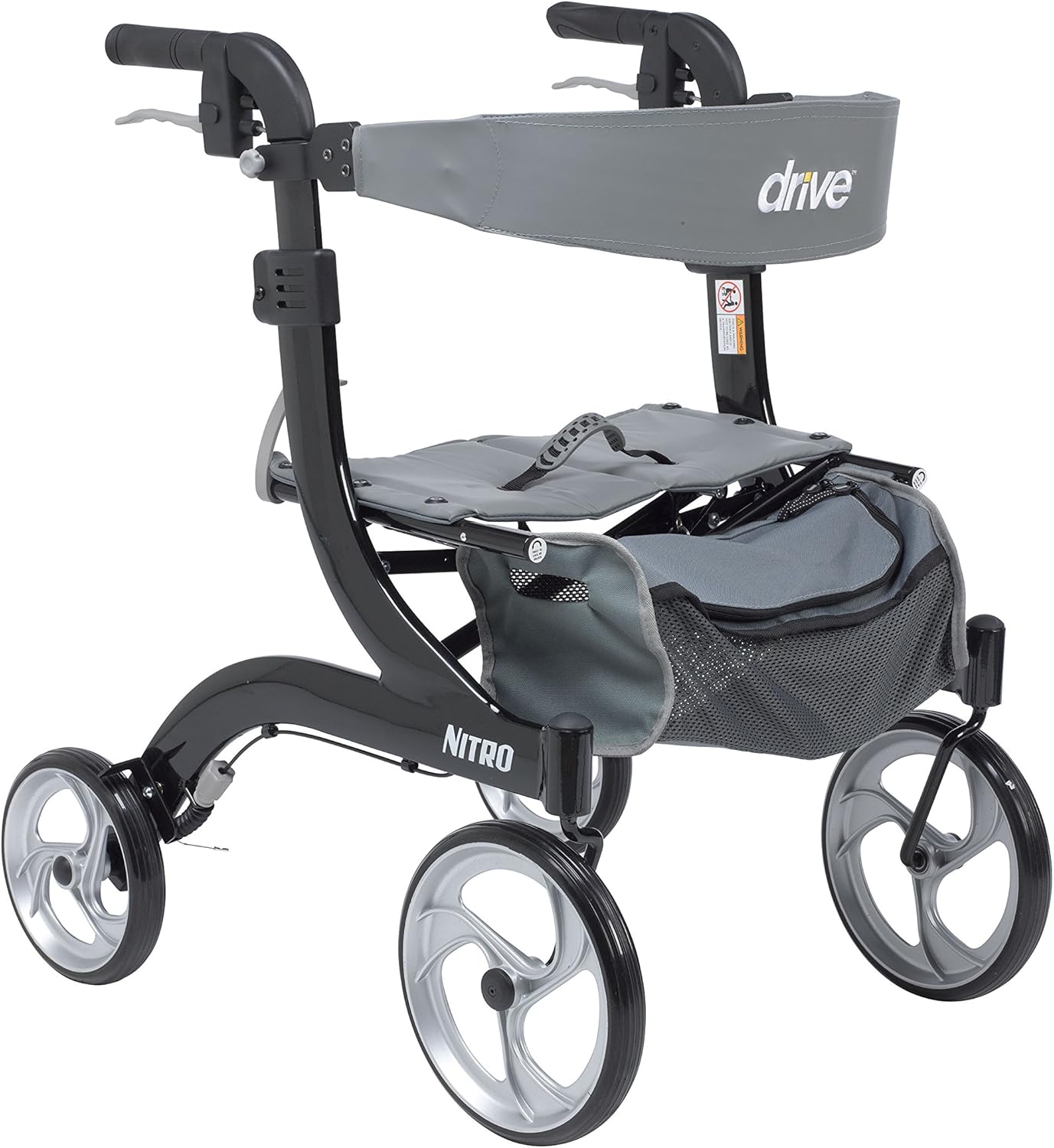 Red 4-Wheel Rollator Walker With Seat N946986