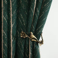 Green Fish Bone Curtains Room Darkening (Green, 54x96) T512137