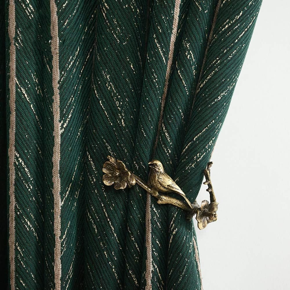 Green Fish Bone Curtains Room Darkening (Green, 54x96) T512137