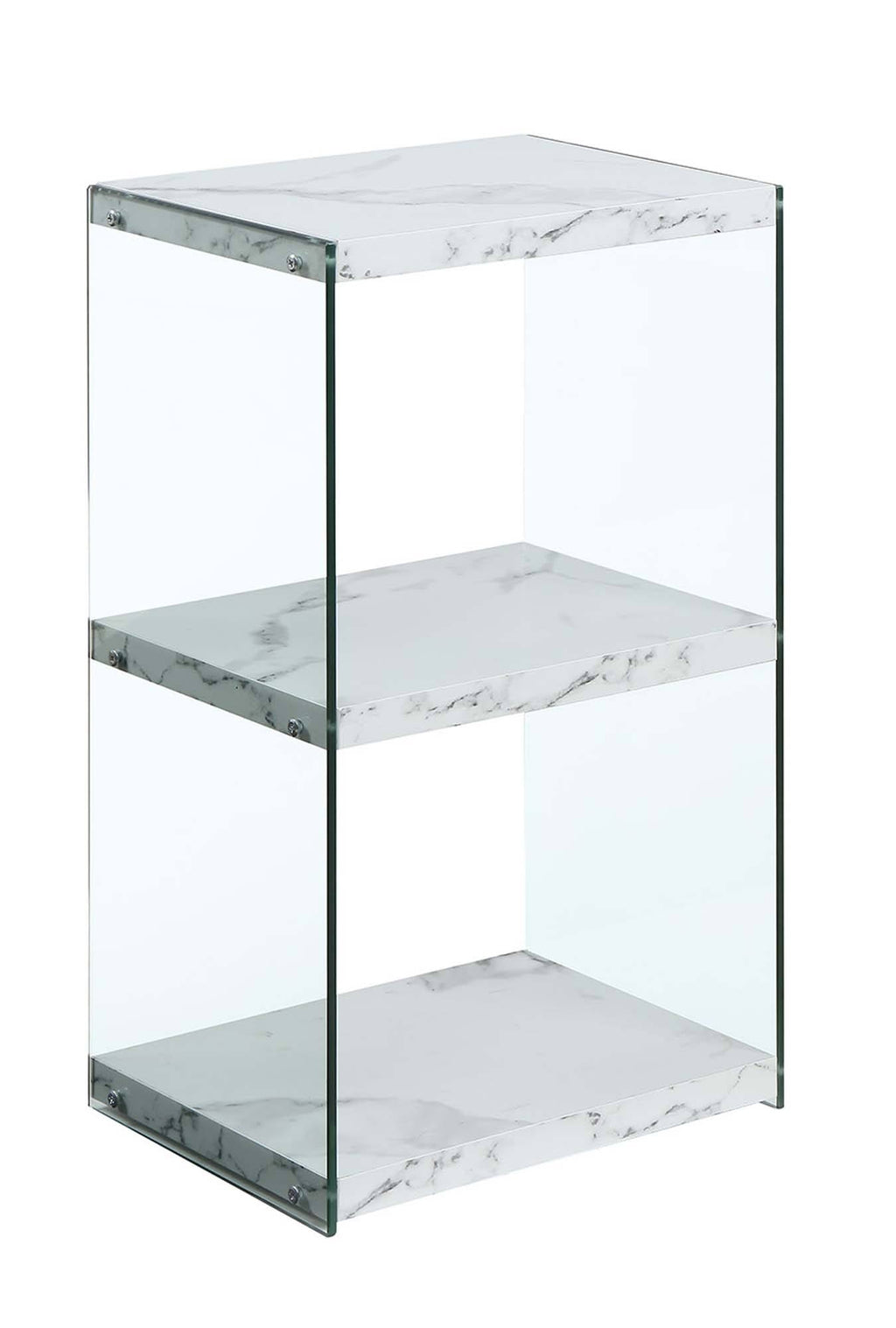 White 3 Tier Bookcase M5993
