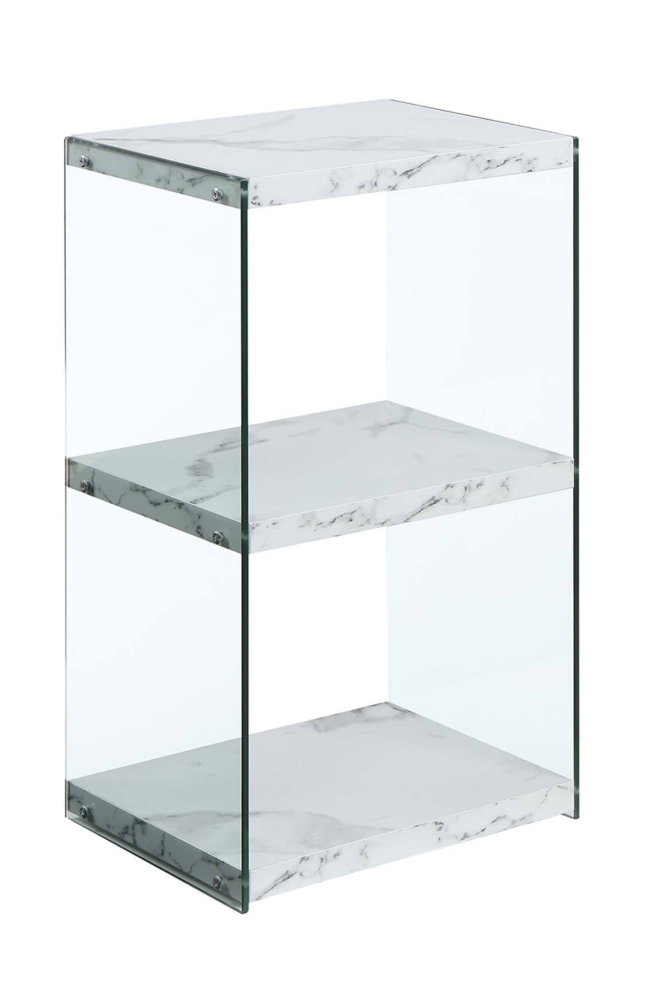 White 3 Tier Bookcase M5993