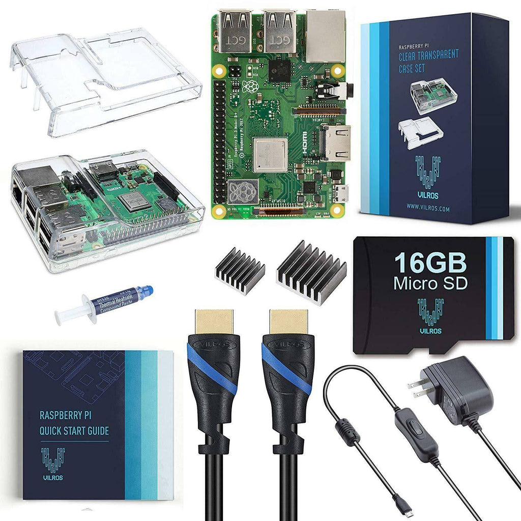 Raspberry Pi 3 B+ Complete Starter Kit 16GB Clear Case X38747