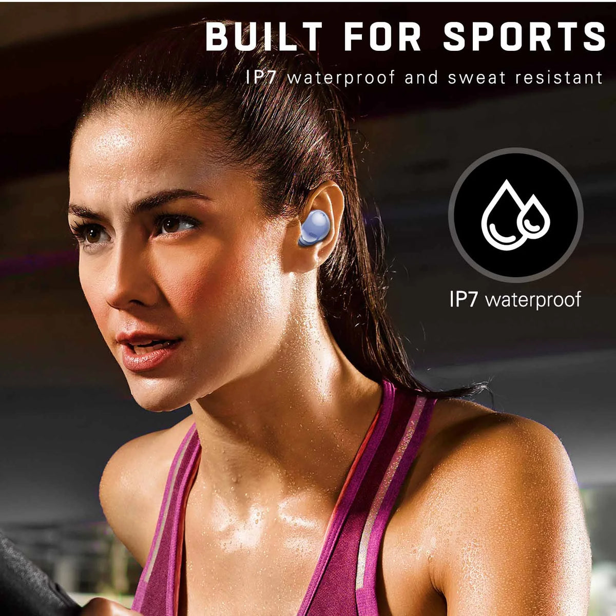 Amethyst Purple True Wireless Bluetooth Earbuds with Charging Case U59665