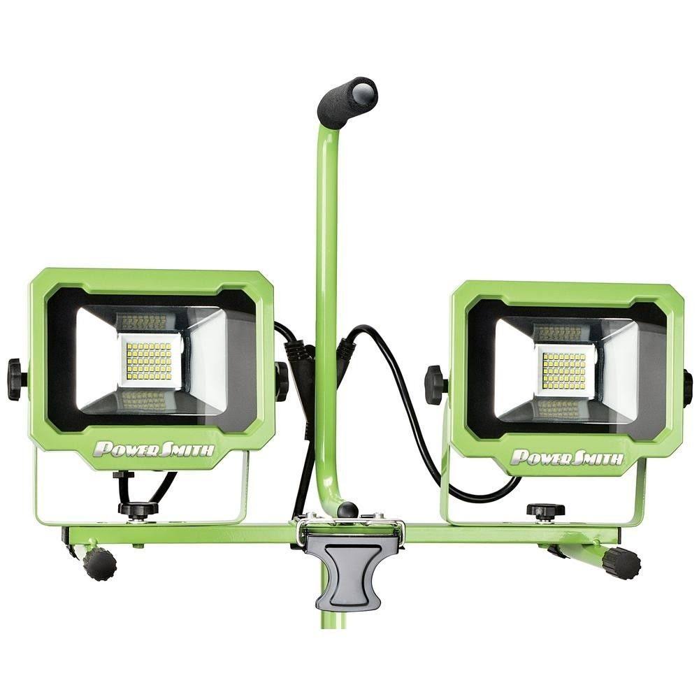 40W 4000 Lumen Dual-Head LED Work Light with Tripod Q359