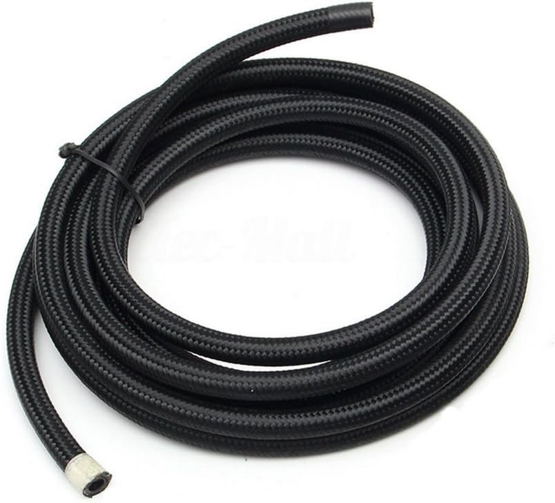 16Ft Universal Braided Oil Fuel Line Hose Stainless Steel Nylon with 10PC Swivel Fitting Hose Ends & 2PC Hose Separators Kit Q3244