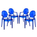 Blue Dining Armchairs Set of 4 B214
