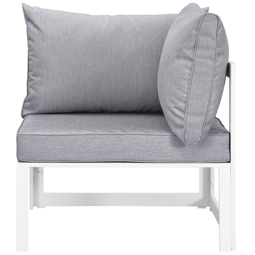 White Grey Fabric Outdoor Patio Sectional Sofa Set C6856