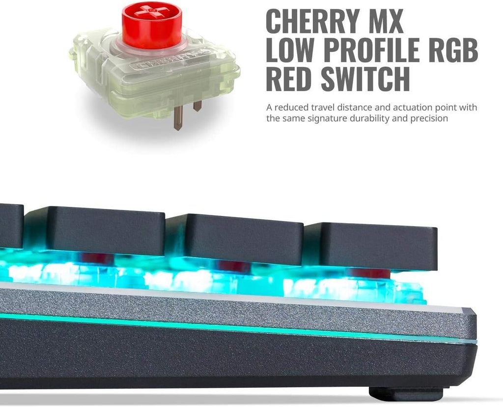 Renewed Tenkeyless Mechanical Keyboard with Cherry MX Low Profile Switches W2193