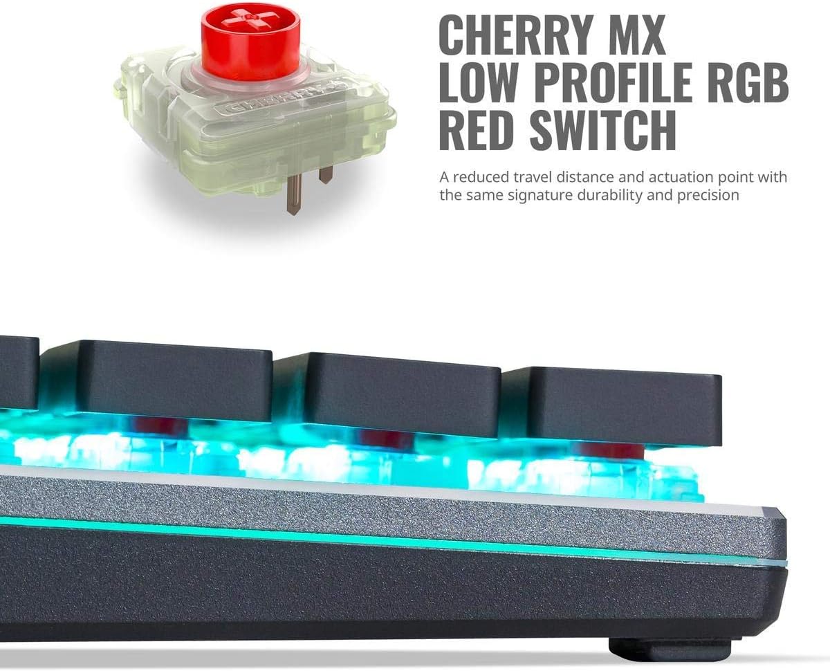 Renewed Tenkeyless Mechanical Keyboard with Cherry MX Low Profile Switches W2193