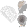 White Bouffant Cap Hair Net 24 inch 100 Pcs W4695