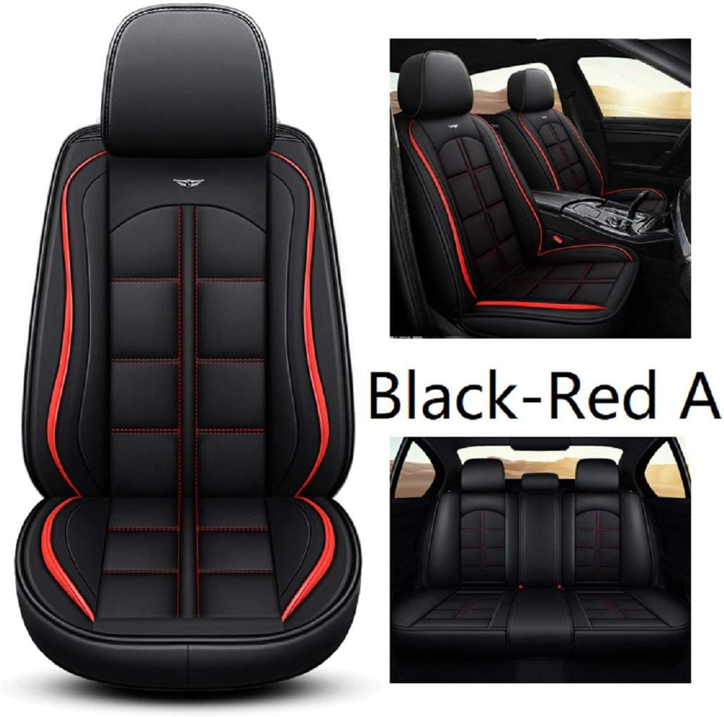 Black-Blue Waterproof Leather Car Seat Covers O12840