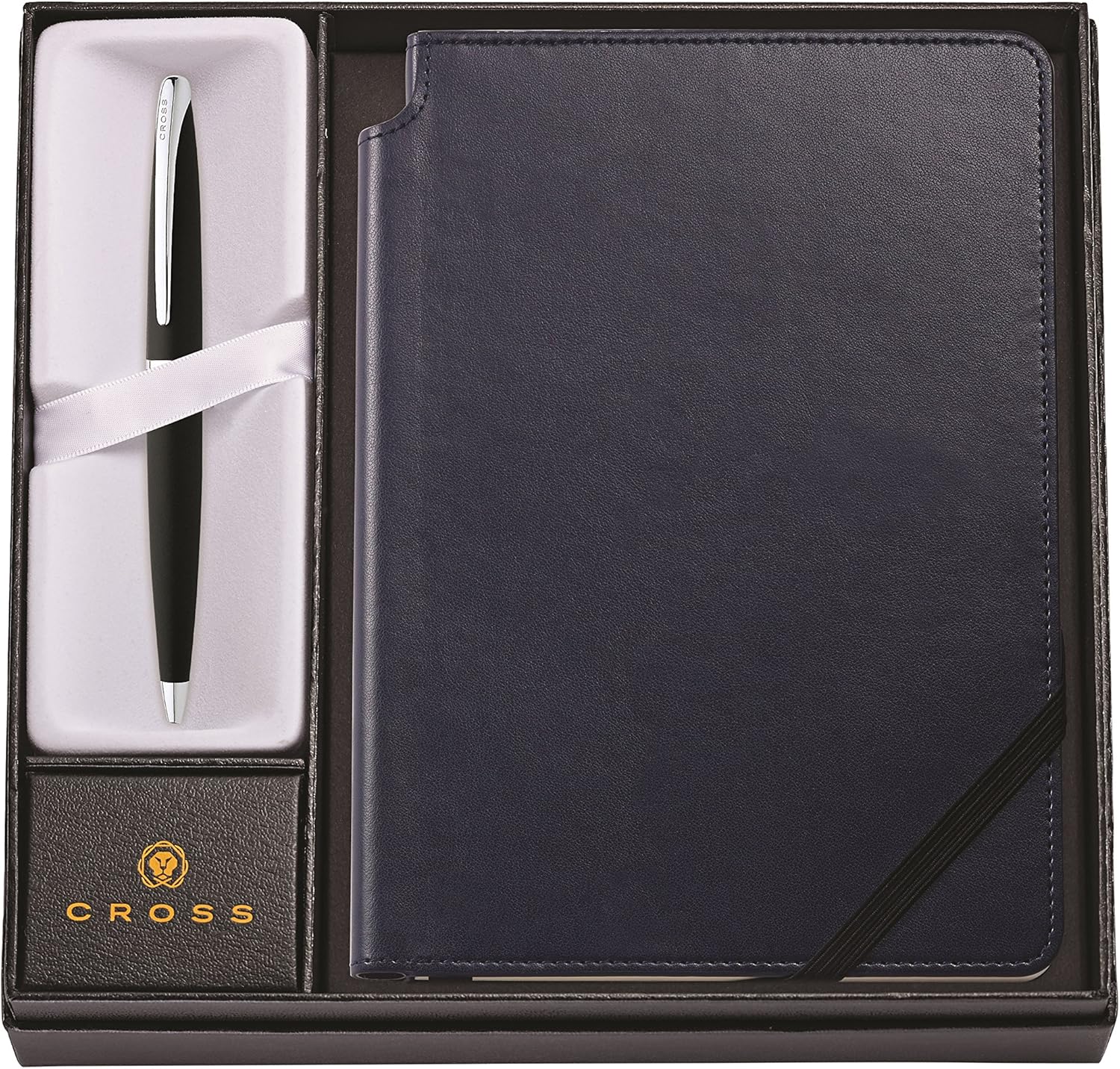 Basalt Black Ballpoint Pen & Crimson Medium Journal Pack of 2 W529