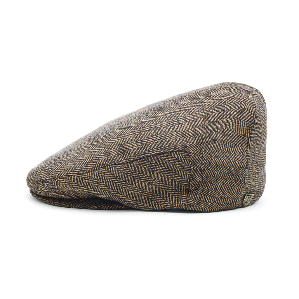 Brown Khaki Snap Flat Cap E860