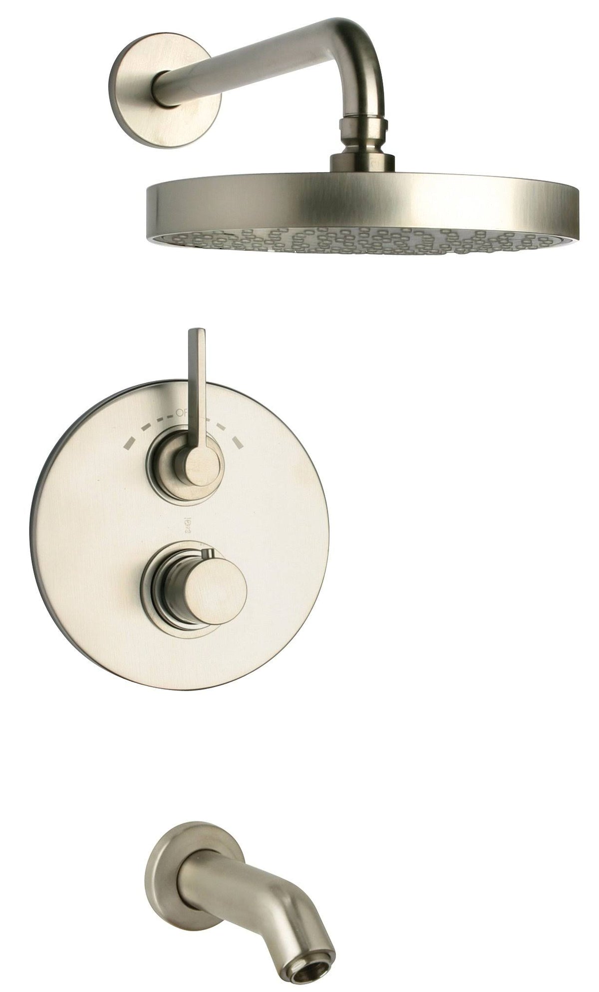 Brushed Nickel Thermostatic Valve 2 Way Diverter Volume Control A853