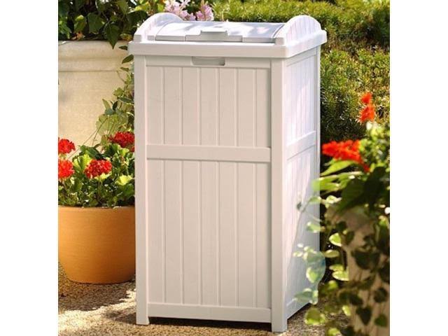 33 Gallon Beige and Brown 2 Pack Garbage Container P256