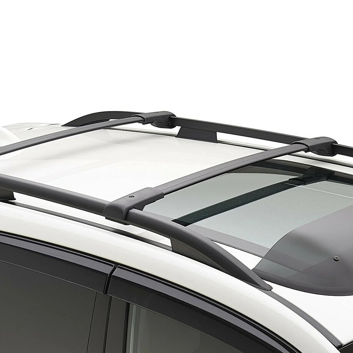 Black Aluminum Bolt-On Roof Rail Cross Bar N724
