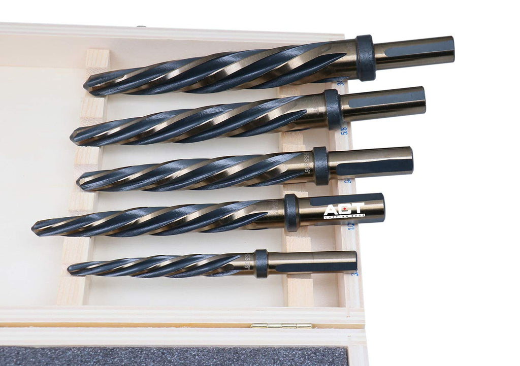 5 Pc H.S.S. Standard Spiral Flute Car Reamer Set U397567