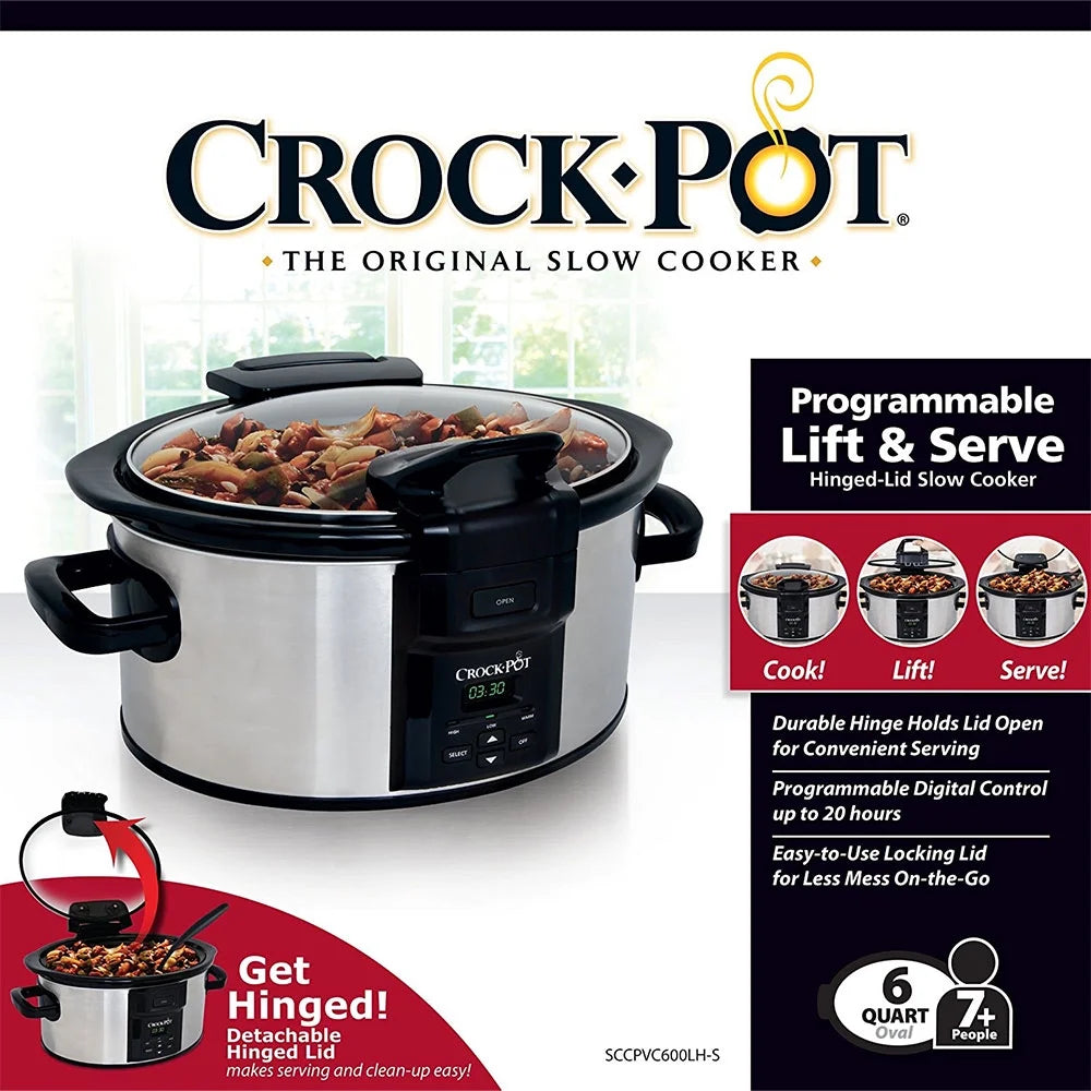 6 Qt Stainless Steel Slow Cooker A7062