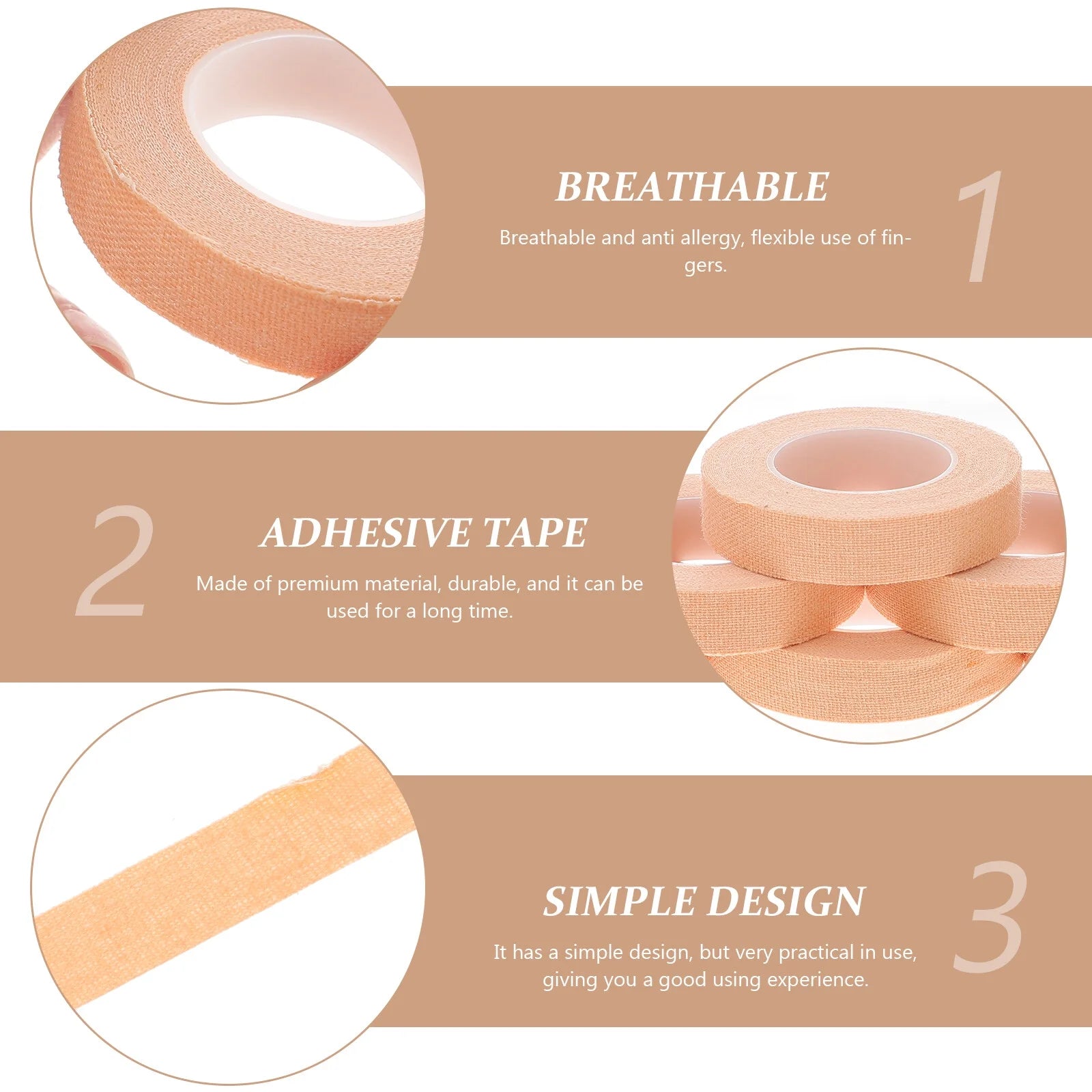 10 Pcs Guitar Adhesive Guzheng Finger Tape O4360
