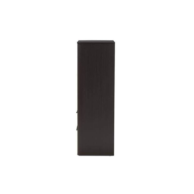 Espresso Brown Finished Wood 2-Drawer Bookcase W961