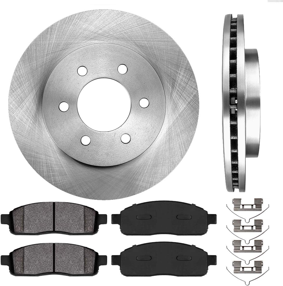 Front Brake Disc Rotors and Metallic Brake Pads O105126