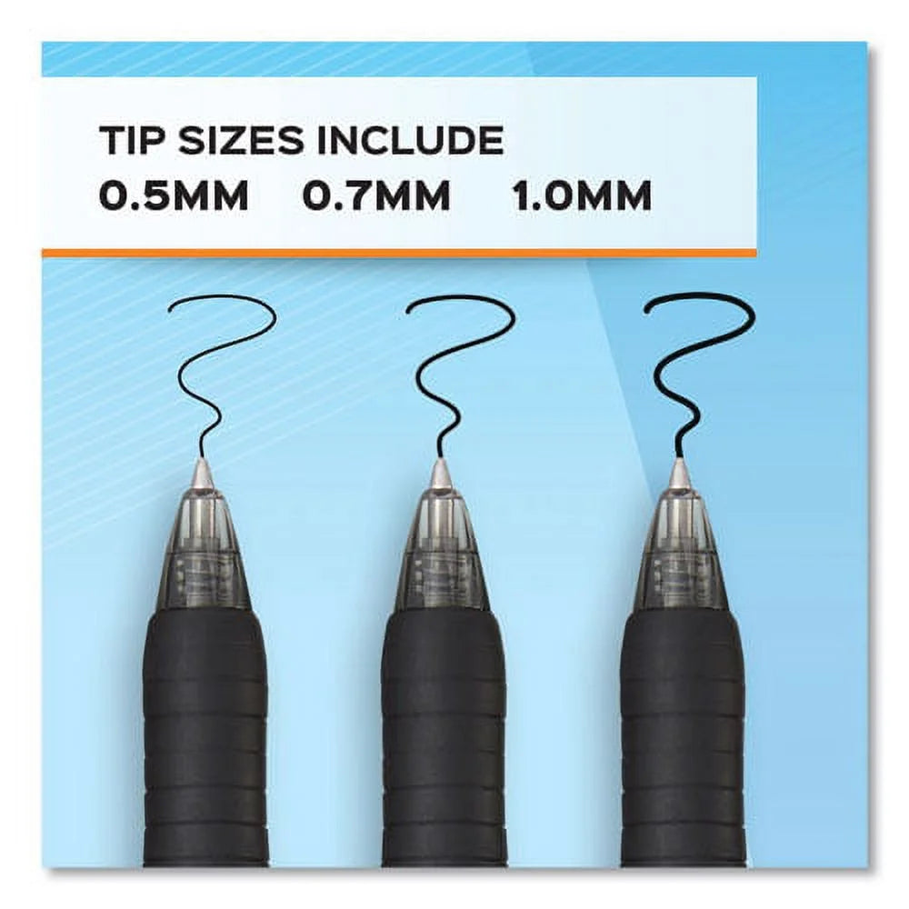 Blue Ink Retractable Fine 0.5 Mm Gel Pen, Dozen H221411