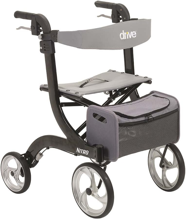 Red 4-Wheel Rollator Walker With Seat N946986