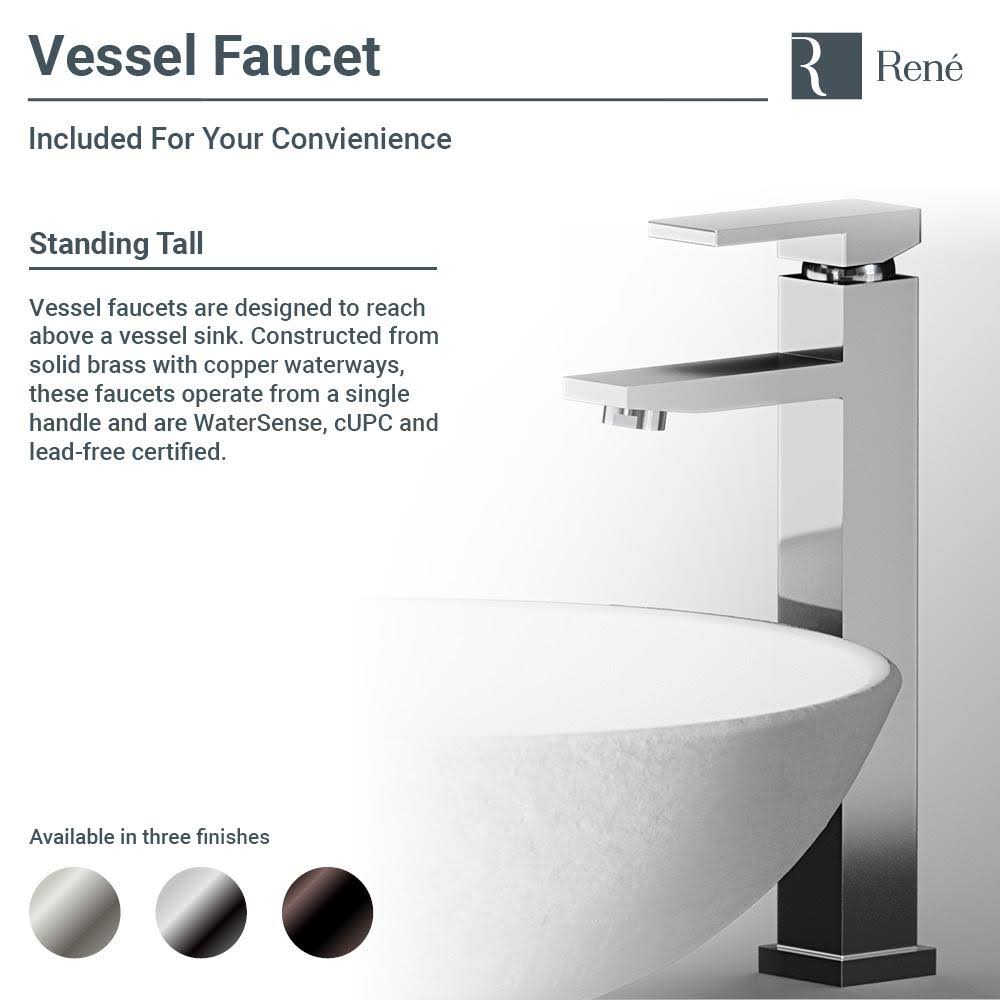 Stone Composite Square Vessel Sink O175