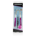 Pink Facial Hair Remover with Black Slant Tweezerette, 2pcs O140