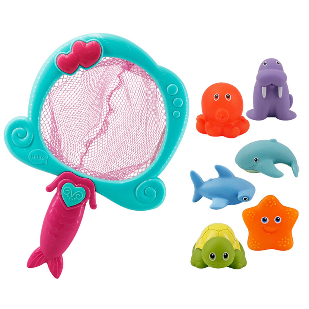Color Changing Floating Baby Bath Toys with Net K124