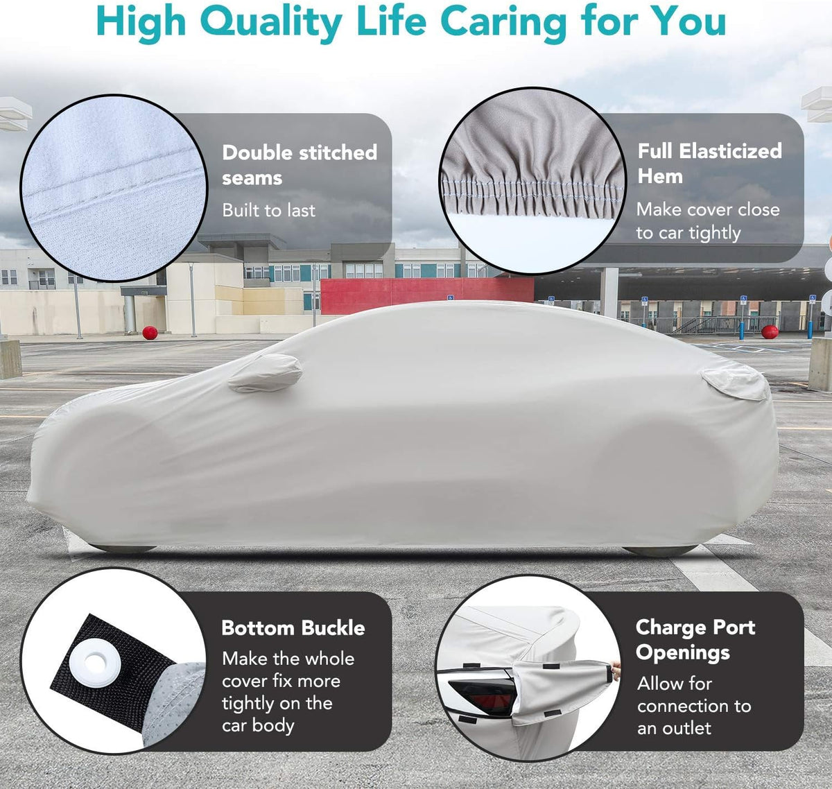Outdoor Car Cover with Storage Bag I685