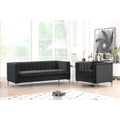 Grey Dutch Velvet Chair and Sofa Couch Set with Iron Legs M298