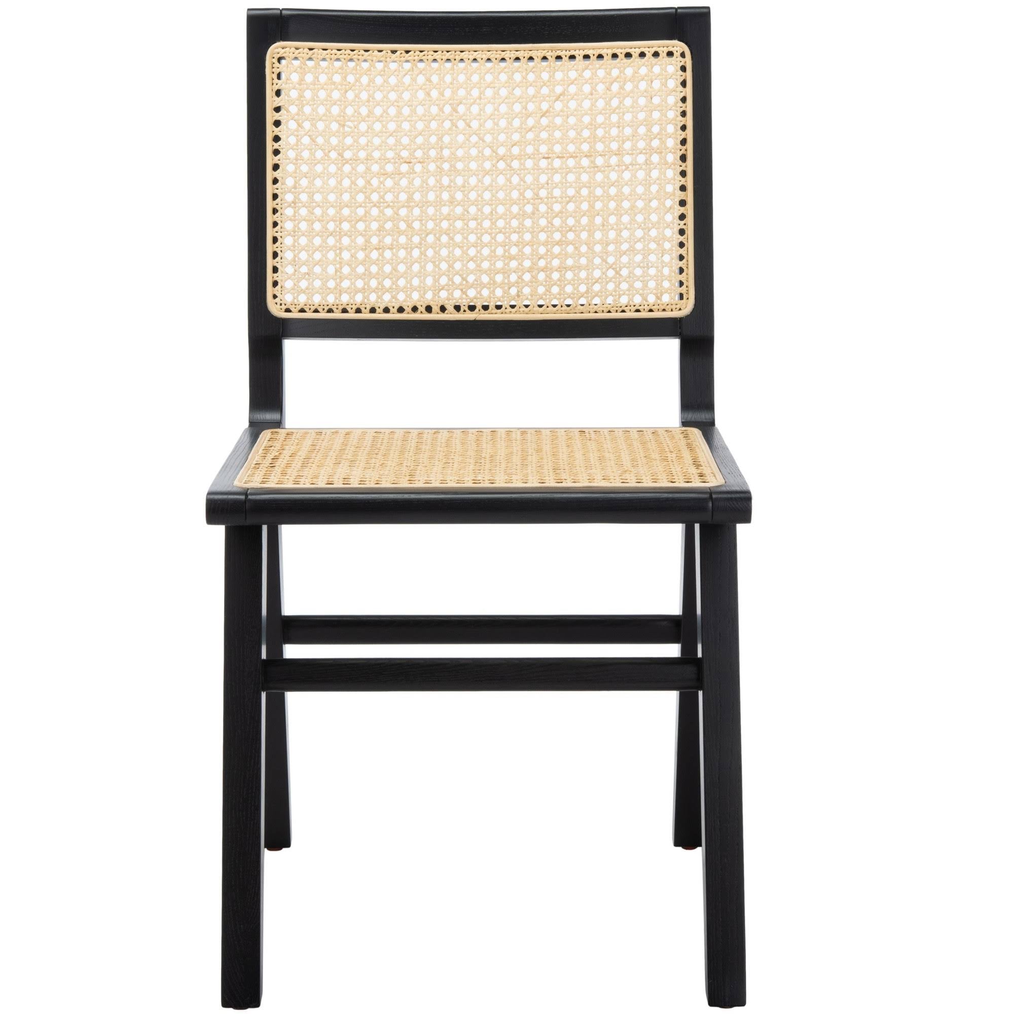 Black Natural Cane Dining Chair Set of 2 B403120