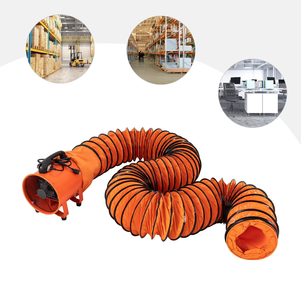 10 Inch Portable Ventilation Fan with 32.8ft Duct Hose C673351