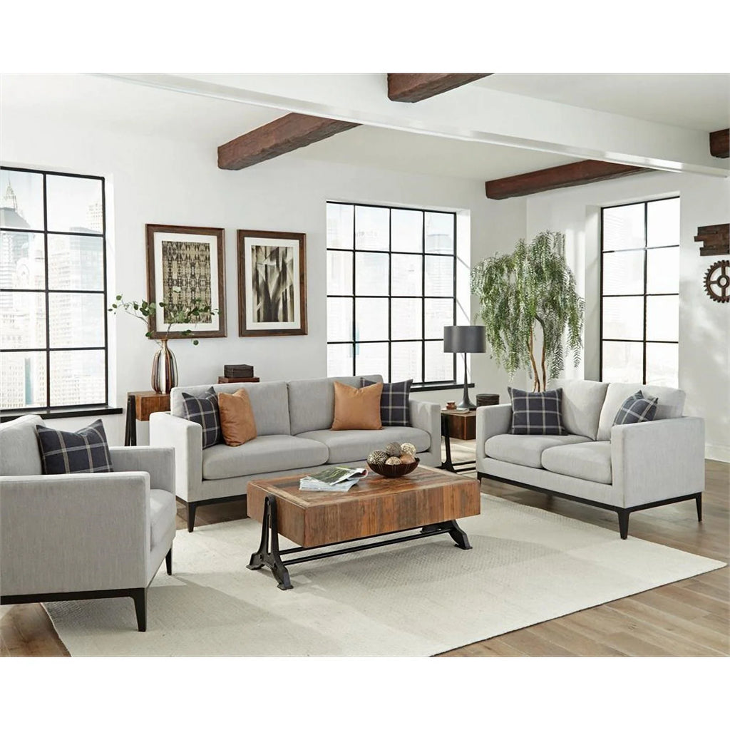 Light Gray Upholstered Fabric Sofa E307