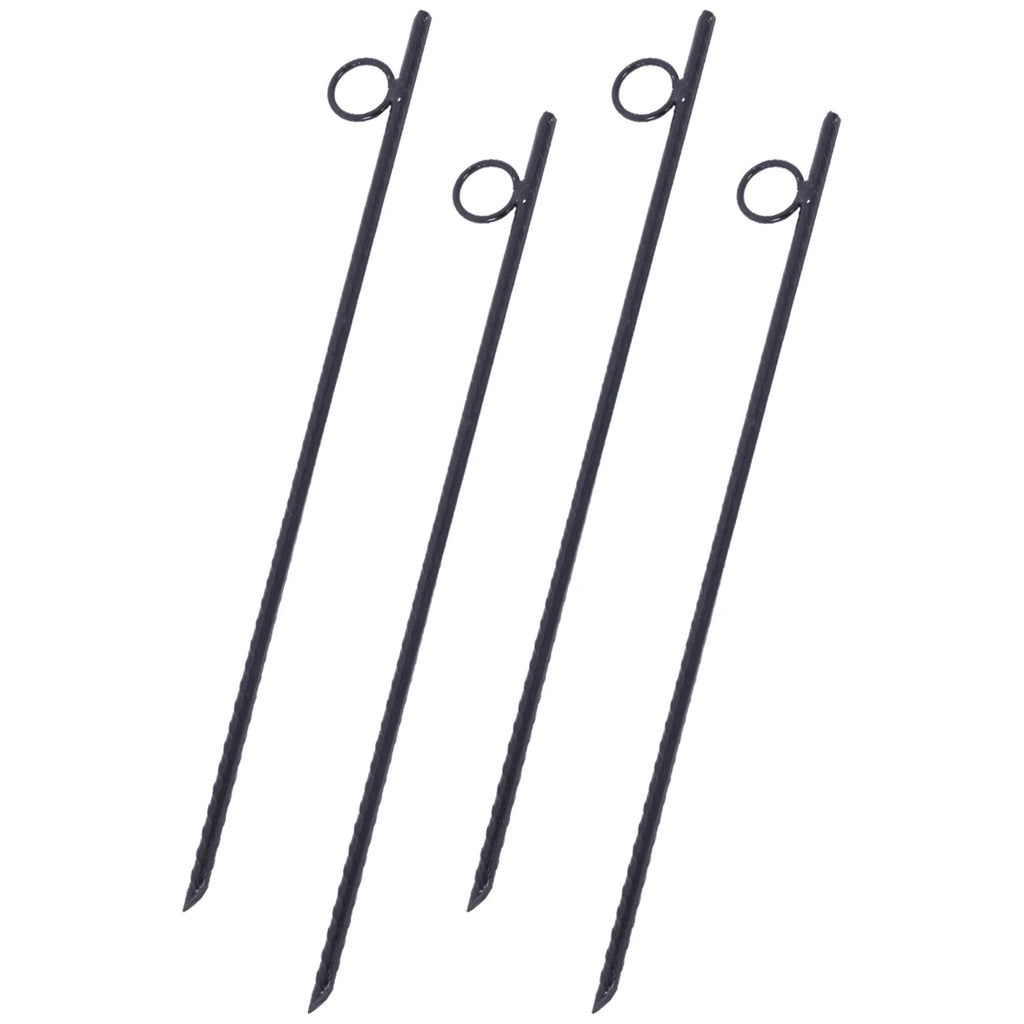 3/8x 18 Inch Steel Tent Canopy Ground Stakes with Angled Ends and 1 Inch Loops F9183