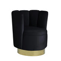Black Velvet Swivel Accent Chair P895400