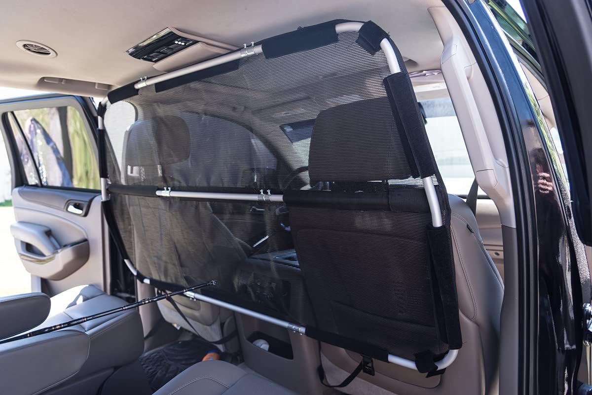 Black Clear Vinyl Plastic Car Divider, Pack of 2 V277