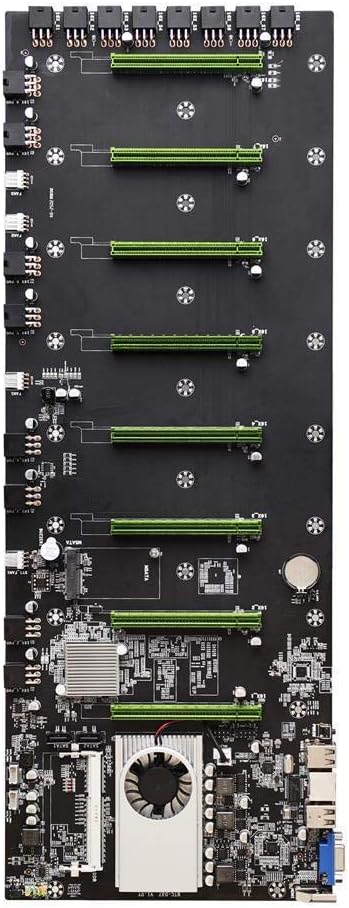 Mining Motherboard CPU Set 8 Video Card Slot DDR3 Memory Integrated VGA T666