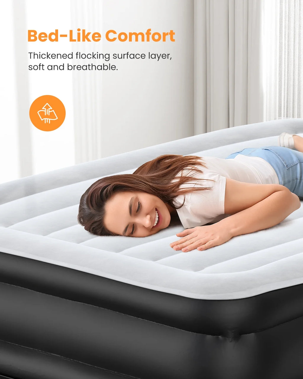 Full Size Air Mattress with Built-in Pump K988797