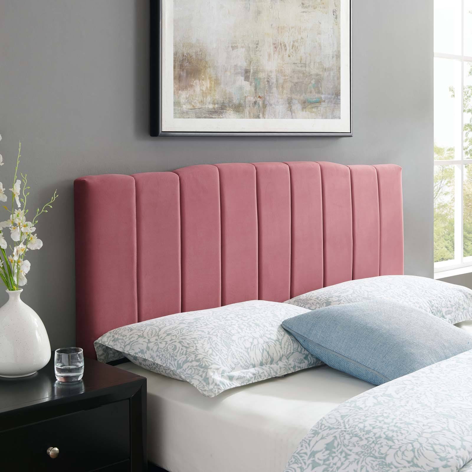 Mint Channel Tufted Velvet Headboard O46575