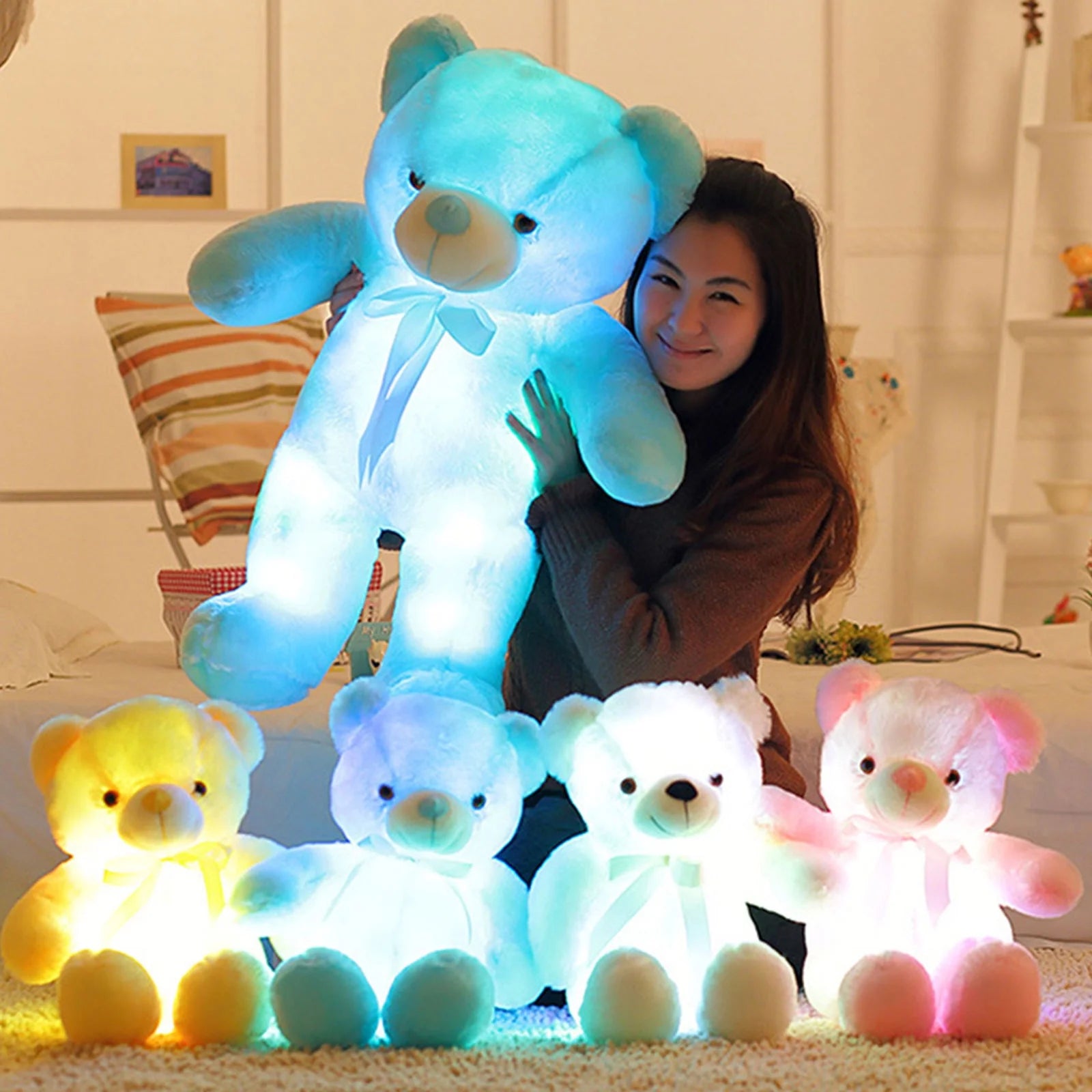 Colorful Glowing LED Teddy Bear Plush Toy V42654